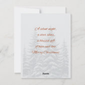 森のカードのメリークリスマス暖炉 シーズンカード (裏面)