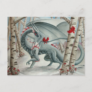 森のカードの女性 ポストカード