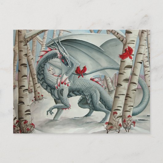 森のカードの女性 ポストカード (正面)