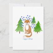 森のキツネのホリデーシーズン ノートカード (正面)