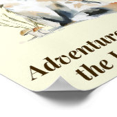 森のキツネの保育園壁画 ポスター (角)