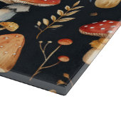 森のキノコとシダ カッティングボード (角)