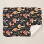 森のキノコとシダ シェルパブランケット (正面(横))