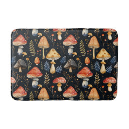 森のキノコとシダ バスマット