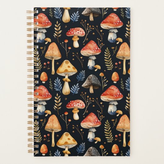 森のキノコとシダ プランナー手帳 (正面)