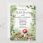 森のキノコとフキの森のブライズシャワー 招待状 (正面)