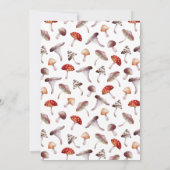 森のキノコのブライダルシャワーへの招待 招待状 (裏面)