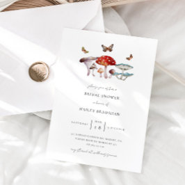 森のキノコのブライダルシャワーへの招待 招待状