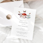 森のキノコのブライダルシャワーへの招待 招待状