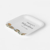 森のキノコの赤ちゃんシャワー ペーパープレート (傾斜あり)