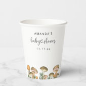 森のキノコの赤ちゃんシャワー 紙コップ (裏面)