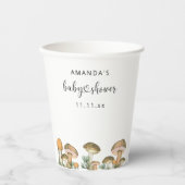 森のキノコの赤ちゃんシャワー 紙コップ (正面)