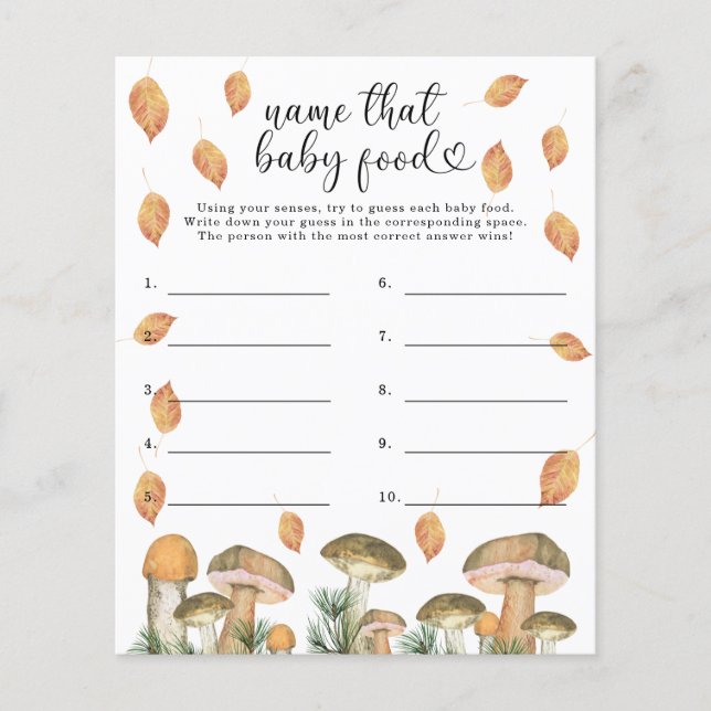 森のキノコ – そのベビー食品ゲームの名前 (正面)