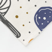 森のキノコ。シームレスなパターン、テクスチャ、バックグ フリースブランケット (角)