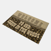 森のキャビンへようこそ ドアマット (アングル)