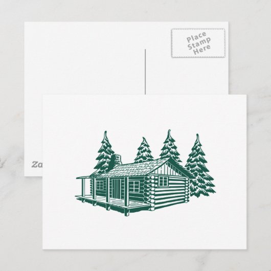 森のキャビン… ポストカード (正面/裏面)