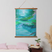 森のキャビン 吊り下げ型タペストリー (寝室)