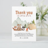 森のキャンパー キャンピング バースデー サンクス カード (スタンド正面)