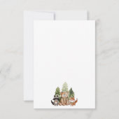 森のキャンパー キャンピング バースデー サンクス カード (裏面)