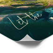 森のキャンプ用ハイキングトレイル |デジタルアート ポスター (角)