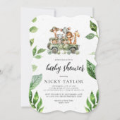 森のキュートな動物サファリ ベビーシャワー (正面)