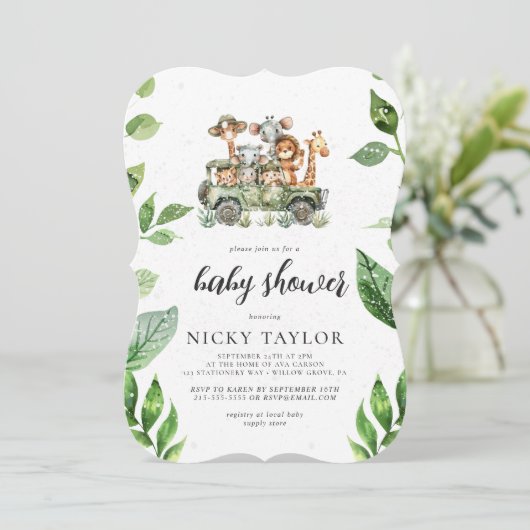 森のキュートな動物サファリ ベビーシャワー (スタンド正面)