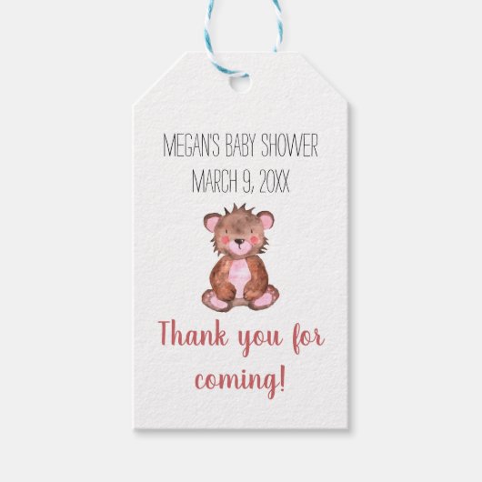 森のキューブ 赤ちゃんのお披露目ギフトタグ ギフトタグ (正面)