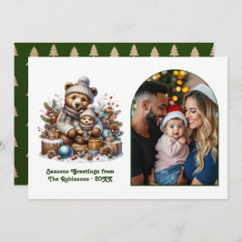 森のクマの親子　～あたたかなクリスマス～ シーズンカード