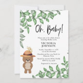 森のクマの赤ちゃん歓迎会 招待状 (正面)