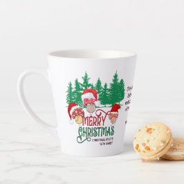 森のクリスチャン・メリークリスマス・キノコ カフェラテマグ