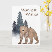 森のクリスマスにスカンジナビア カード (黄色い花)