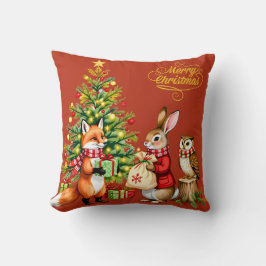 森のクリスマスの物語 クッション