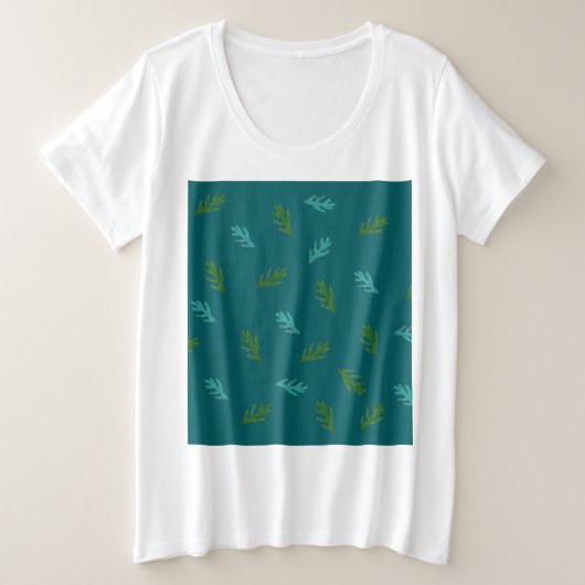 森のクリスマスの香 プラスサイズTシャツ (デザイン正面)