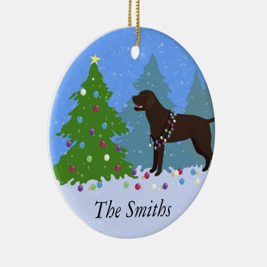 森のクリスマスツリー飾のチョコレート実験室 セラミックオーナメント (右)