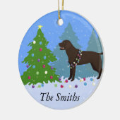 森のクリスマスツリー飾のチョコレート実験室 セラミックオーナメント (左)