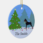 森のクリスマスツリー飾の最小ピン セラミックオーナメント (右)