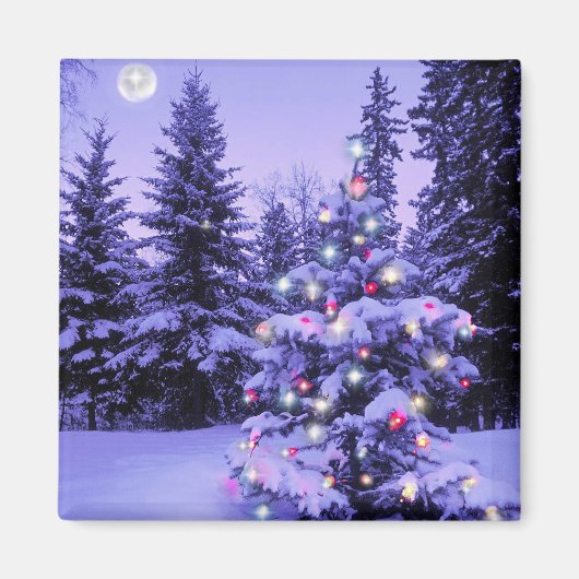 森のクリスマスツリー マグネット (正面)