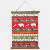 森のクリスマスパーソナライズされた 吊り下げ型タペストリー (正面)