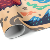 森のクリスマスラッピング紙 ラッピングペーパー (ロールコーナー)