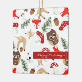 森のクリスマス休暇パターンで セラミックオーナメント (左)