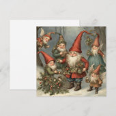 森のクリスマス小人たちのおとぎ話 シーズンカード (正面/裏面)