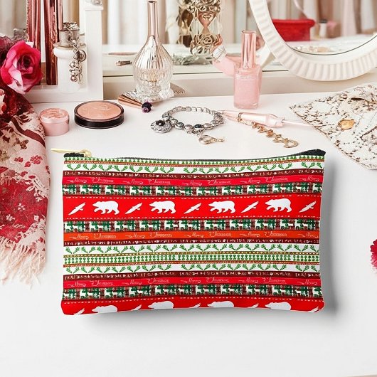 森のクリスマス アクセサリーポーチ