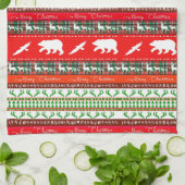 森のクリスマス キッチンタオル (折り畳み)