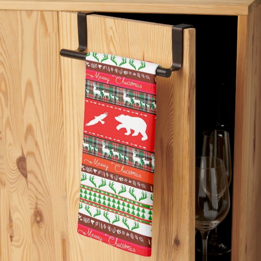 森のクリスマス キッチンタオル (三つ折り)