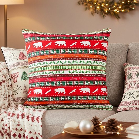 森のクリスマス クッション