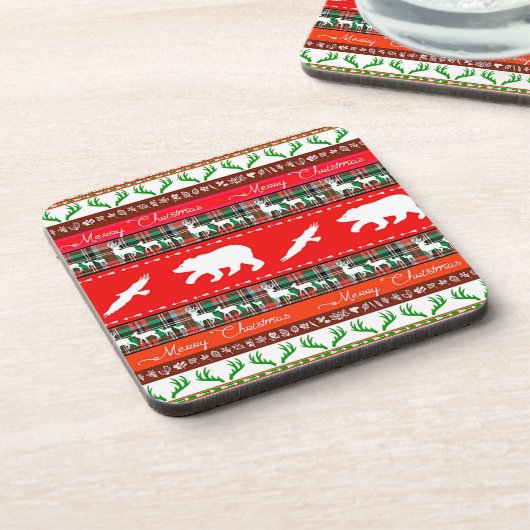 森のクリスマス コースター (左側)