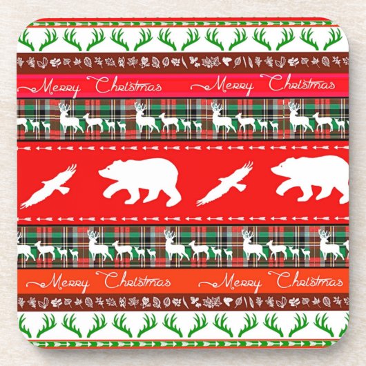 森のクリスマス コースター (正面)