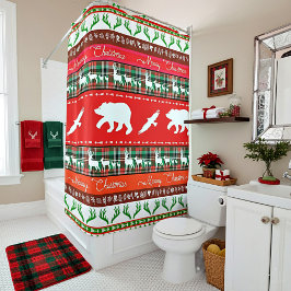 森のクリスマス シャワーカーテン