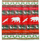 森のクリスマス シャワーカーテン (正面)