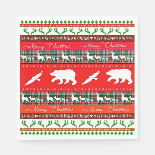 森のクリスマス スタンダードランチョンナプキン (正面)